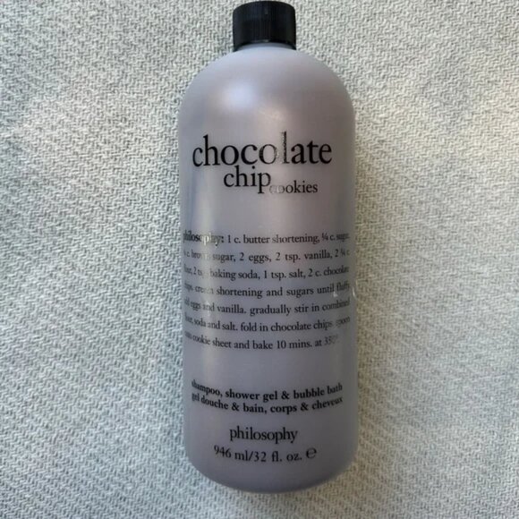 NEW Philosophy Chocolate Chip Cookies 32 oz Shampoo, Shower Gel & Bubble Bath